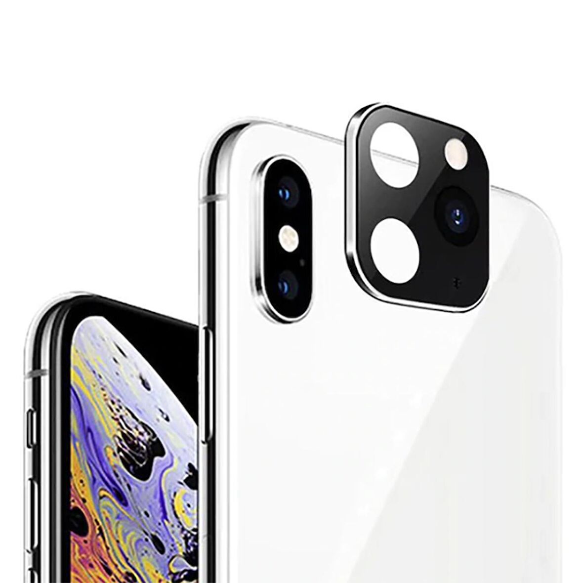 Apple iPhone X Uyumlu CP-03 iPhone 11 Pro Max Kamera Lens Dönüştürücü Gri