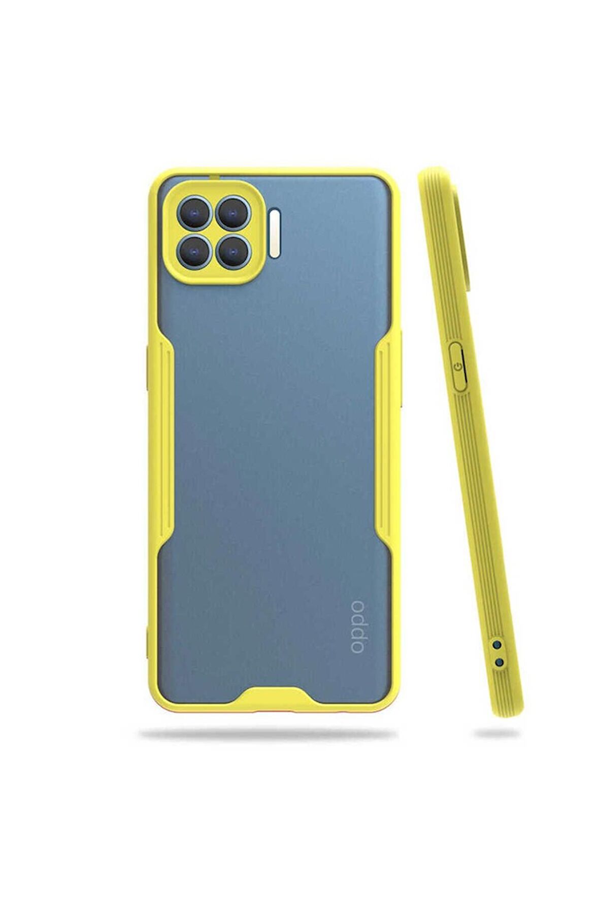 Oppo Reno 4 Lite Uyumlu Kılıf Parfe Kapak Sarı