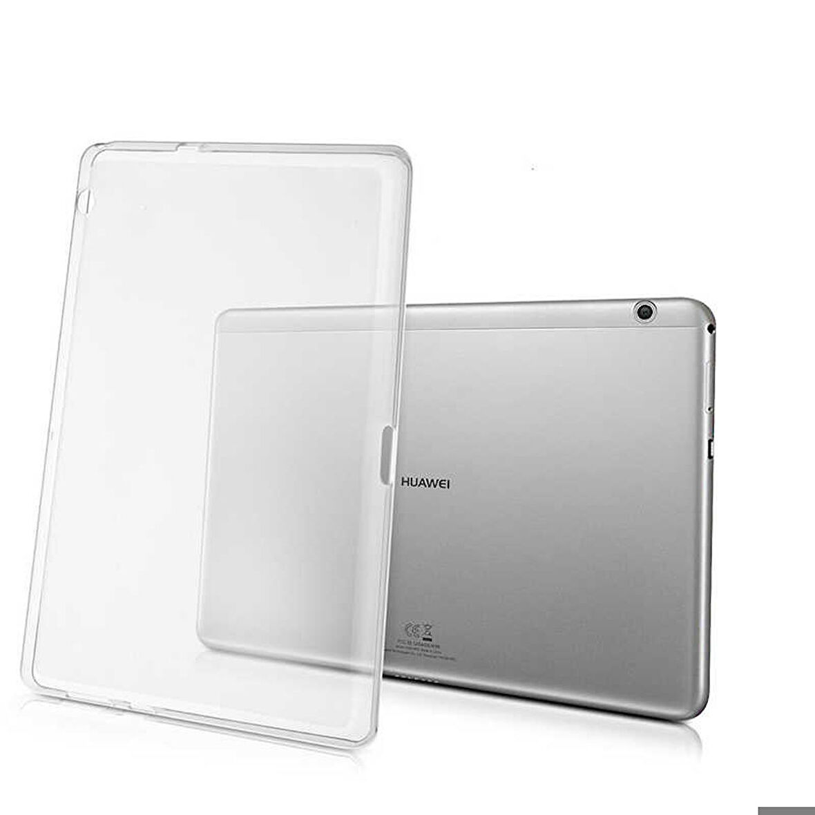 Huawei T3 10 inç Uyumlu Tablet Kılıfı Şeffaf Süper Silikon Kapak Renksiz