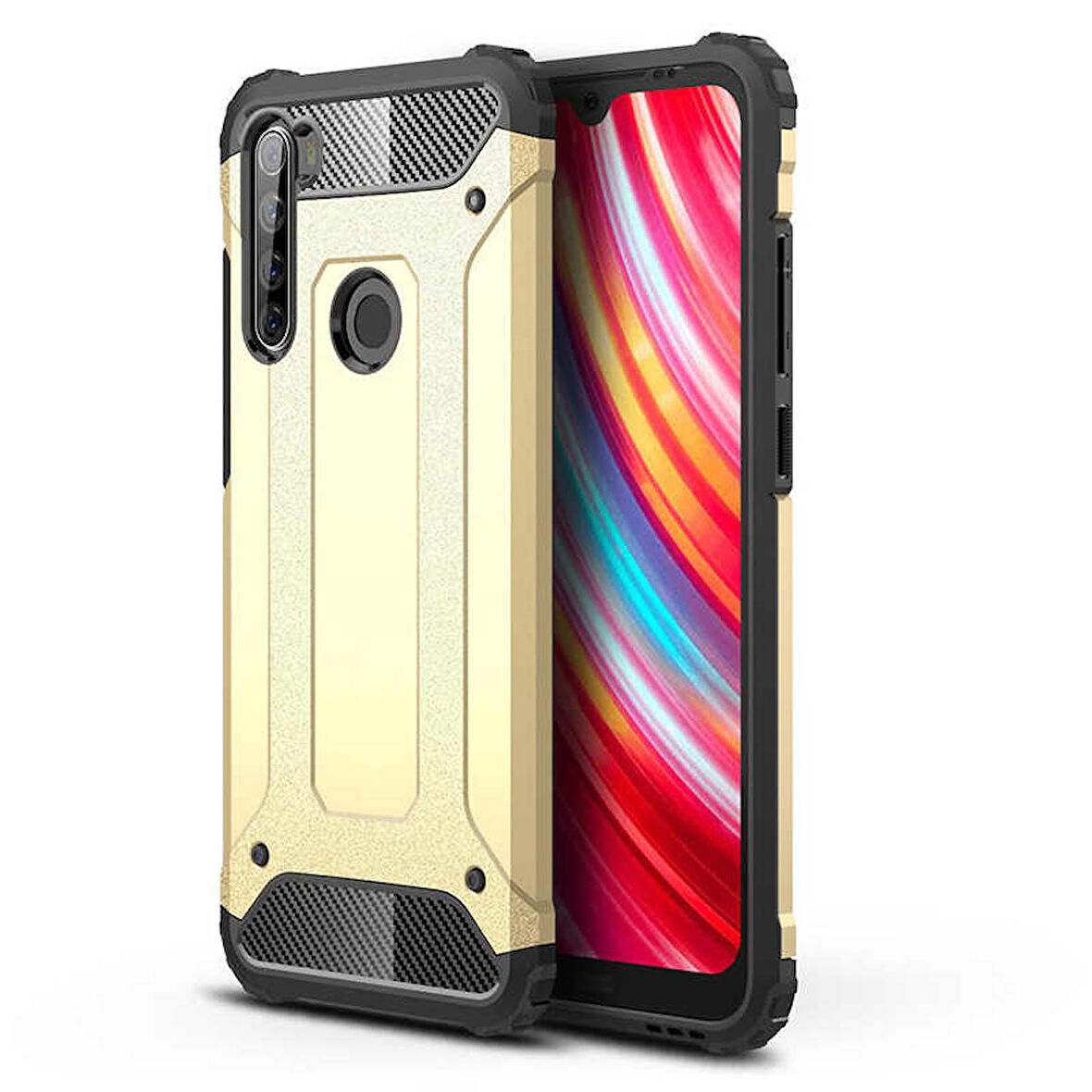 Xiaomi Redmi Note 8T Uyumlu Kılıf Crash Silikon Kapak Gold