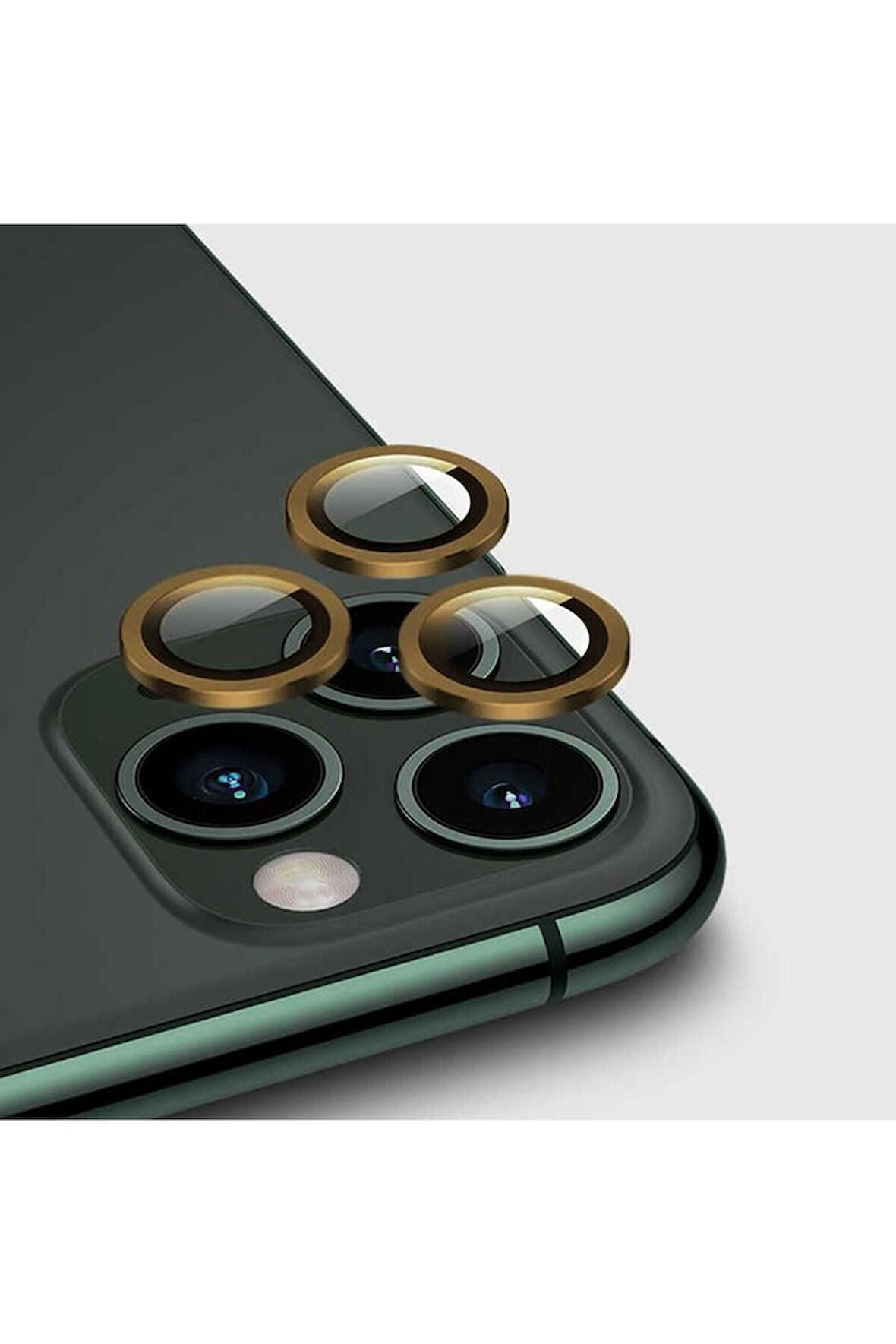 Apple iPhone 11 Pro Uyumlu CL-01 Kamera Lens Koruyucu Gold