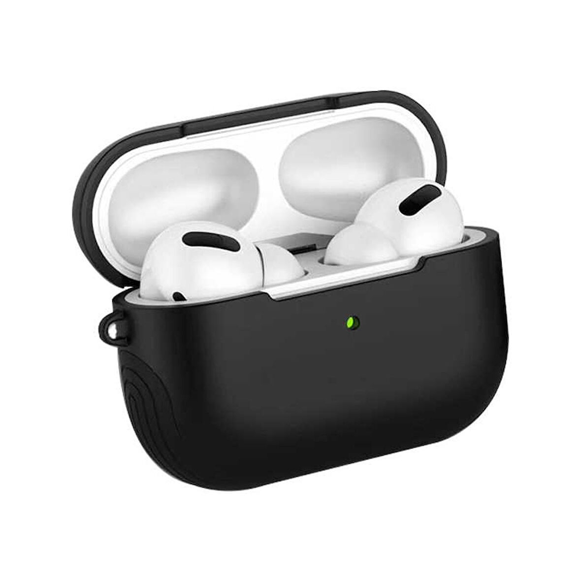 Apple Airpods Pro Uyumlu Kılıf Sert PC Ergonomik Tasarım Şık Çift Renkli Shockproof Silikon Siyah
