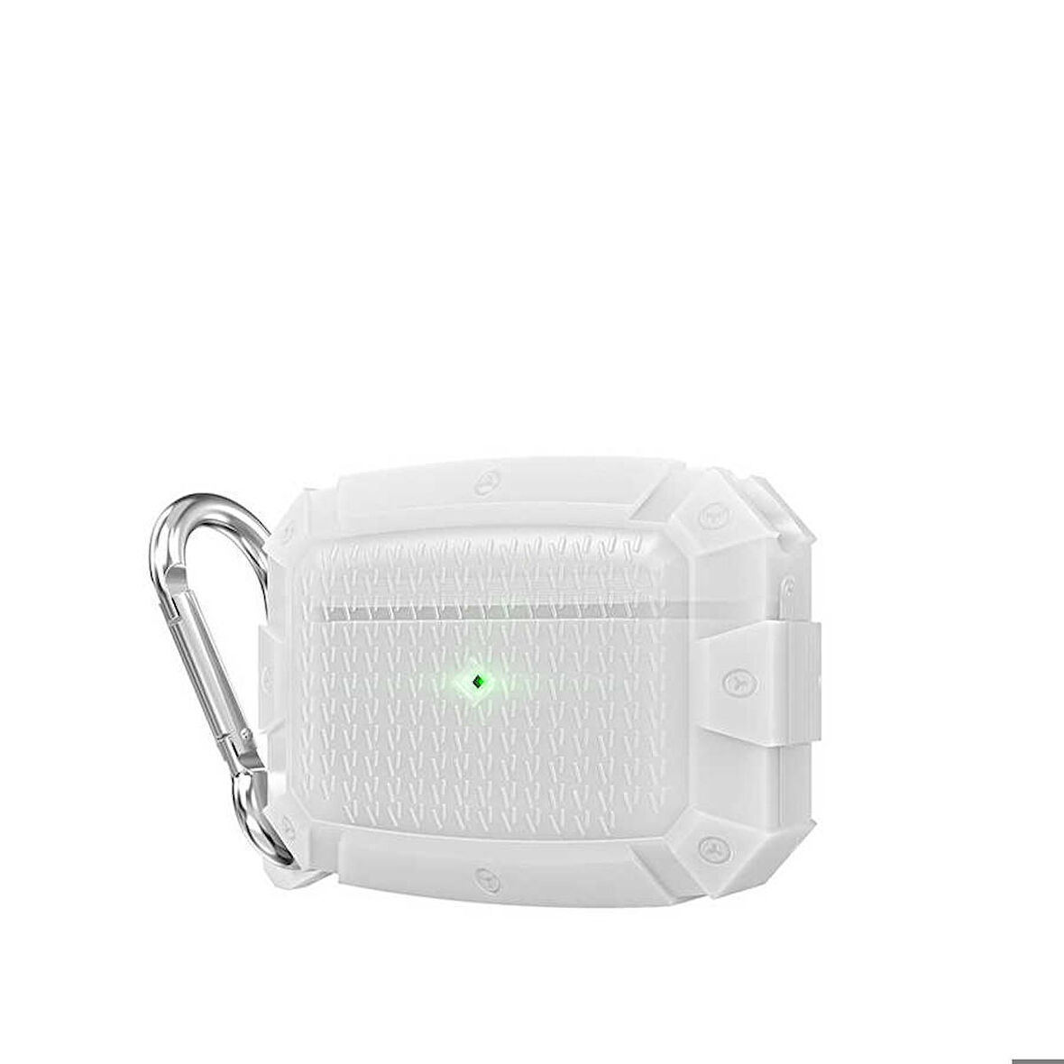 Apple Airpods Pro Uyumlu Kılıf Zırhlı Askı Aparatlı Kablosuz Şarjlı Sert Silikon Airbag 10 Kılıf Renksiz