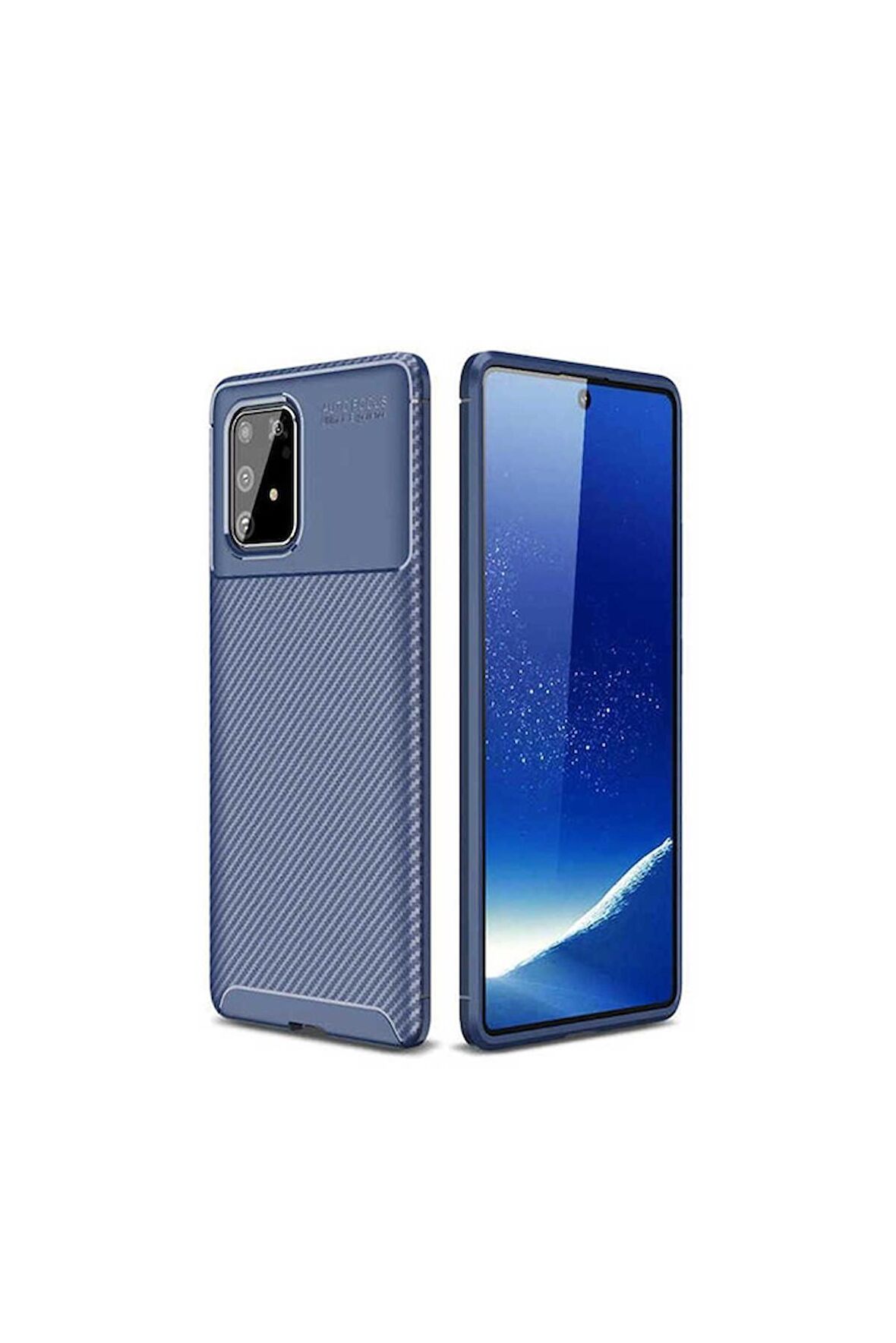 Samsung Galaxy A91 (S10 Lite) Uyumlu Kılıf Negro Silikon Kapak Lacivert