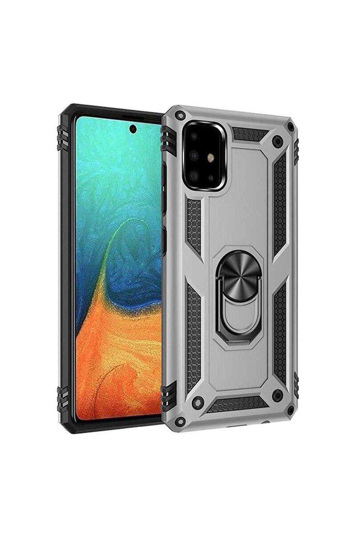Samsung Galaxy A71 Uyumlu Kılıf Vega Kapak Gri
