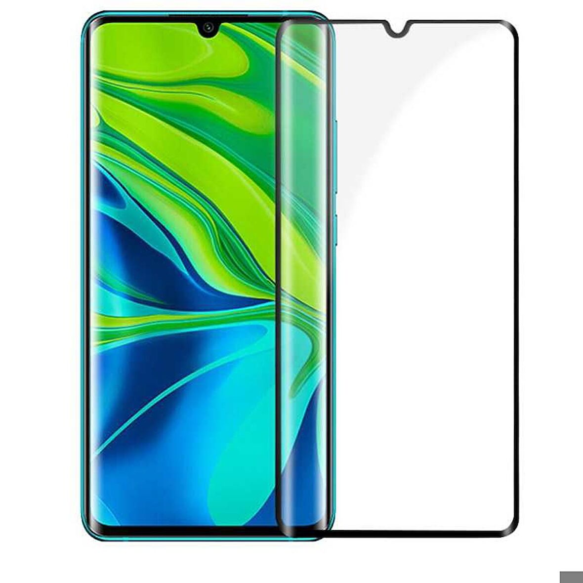 Xiaomi Mi Note 10 Uyumlu Kısa Cam Ekran Koruyucu