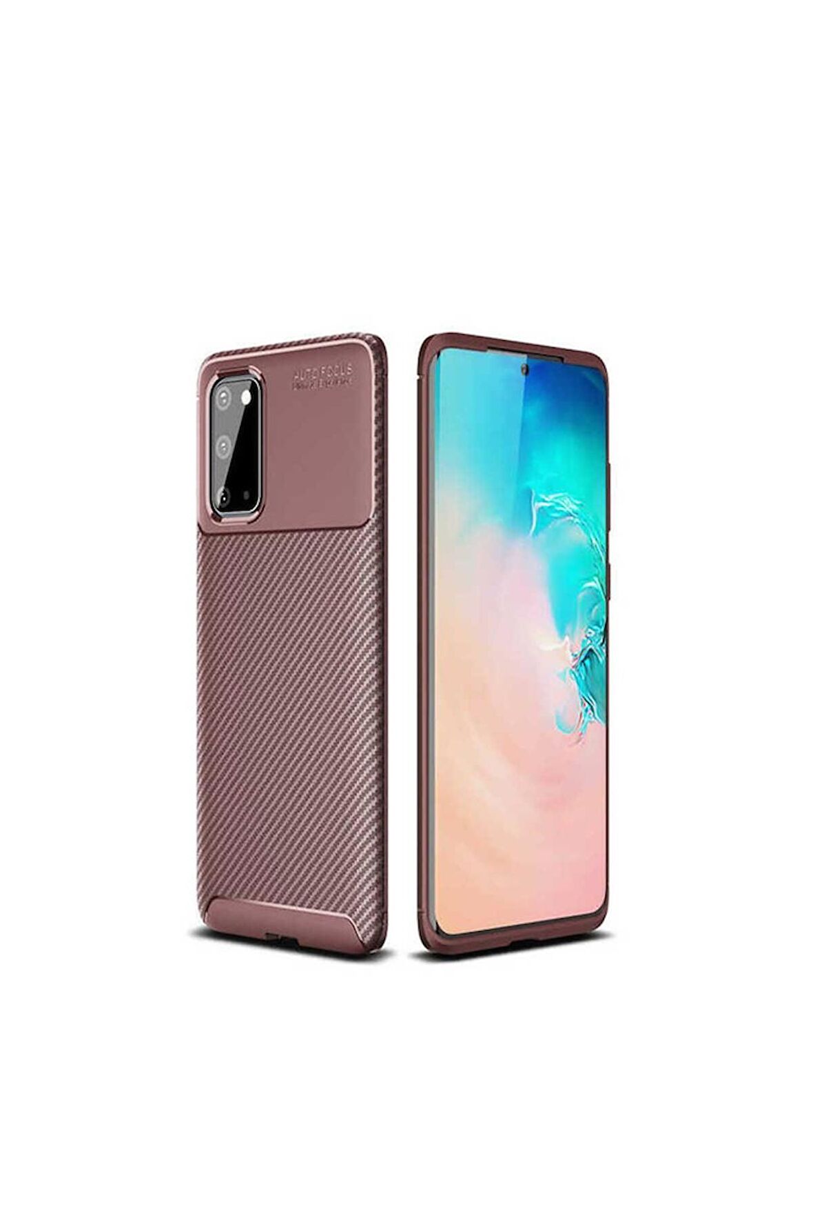 Samsung Galaxy S20 Uyumlu Kılıf Negro Silikon Kapak Kahverengi