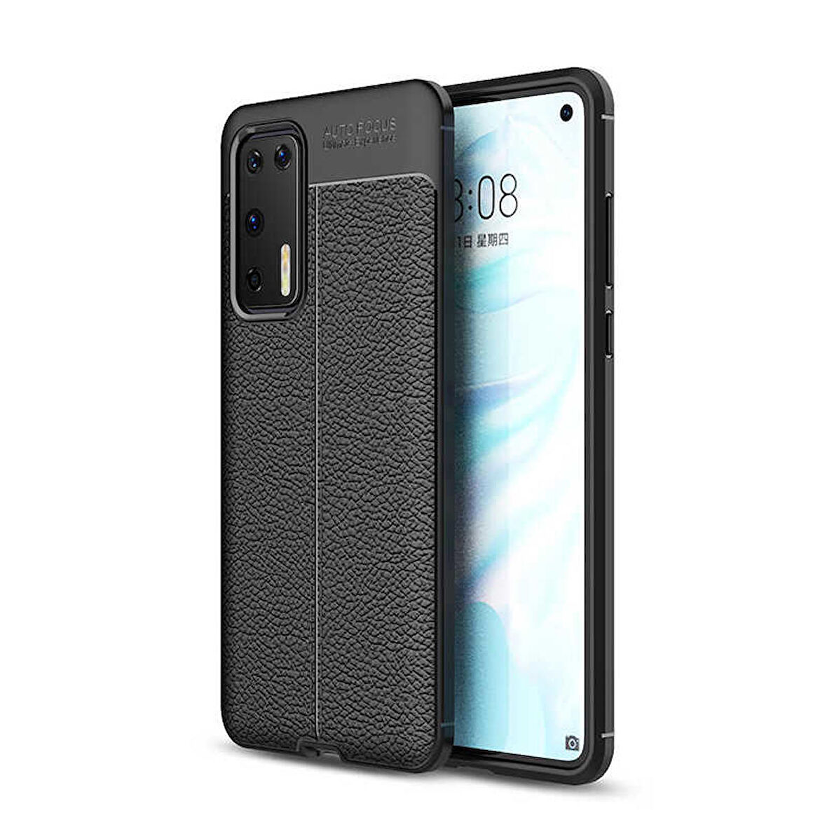 Huawei P40 Uyumlu Kılıf Niss Silikon Kapak Siyah