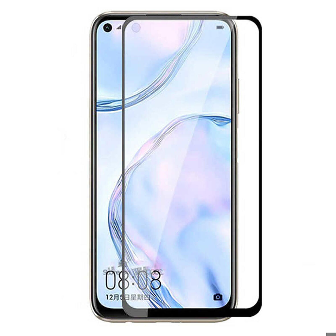 Huawei P40 Lite Uyumlu Kenarları Kırılmaya Dayanıklı Cam Ekran Koruyucu