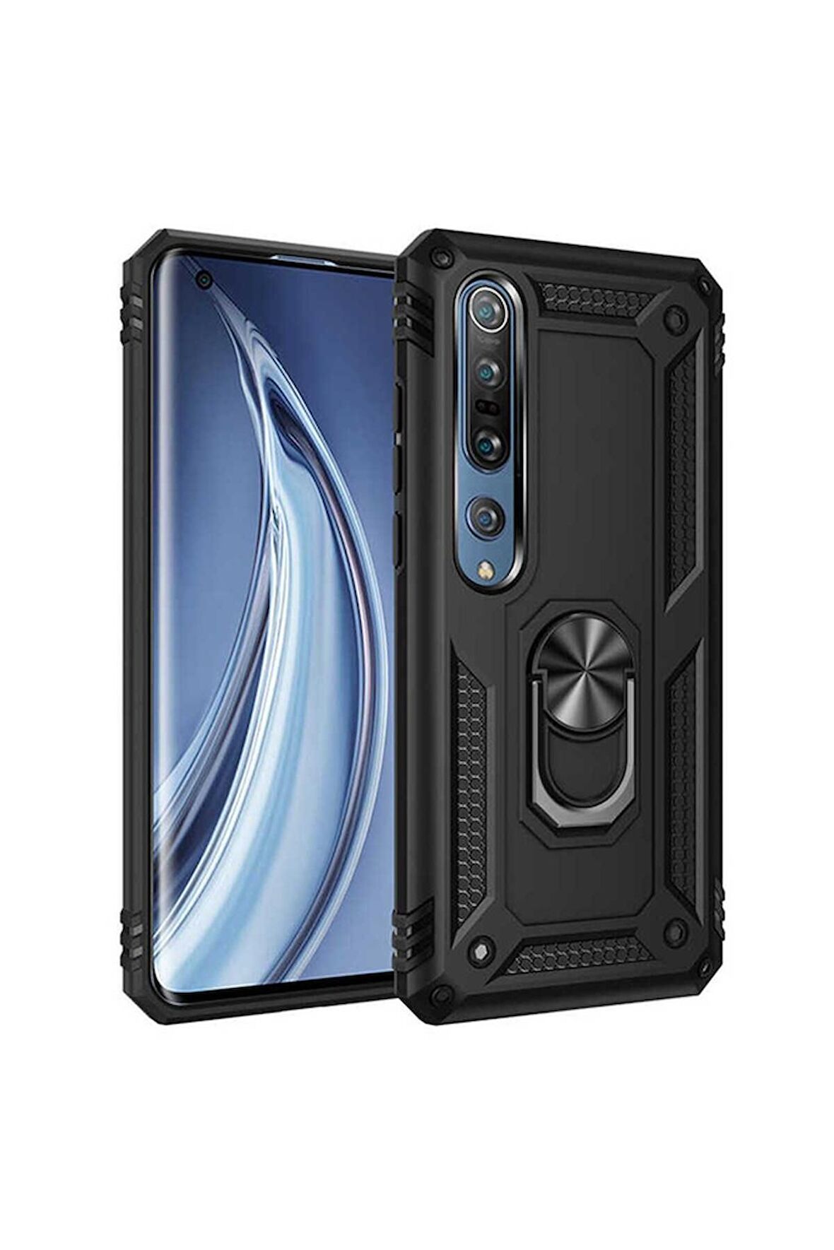 Xiaomi Mi 10 Uyumlu Kılıf Vega Kapak Siyah