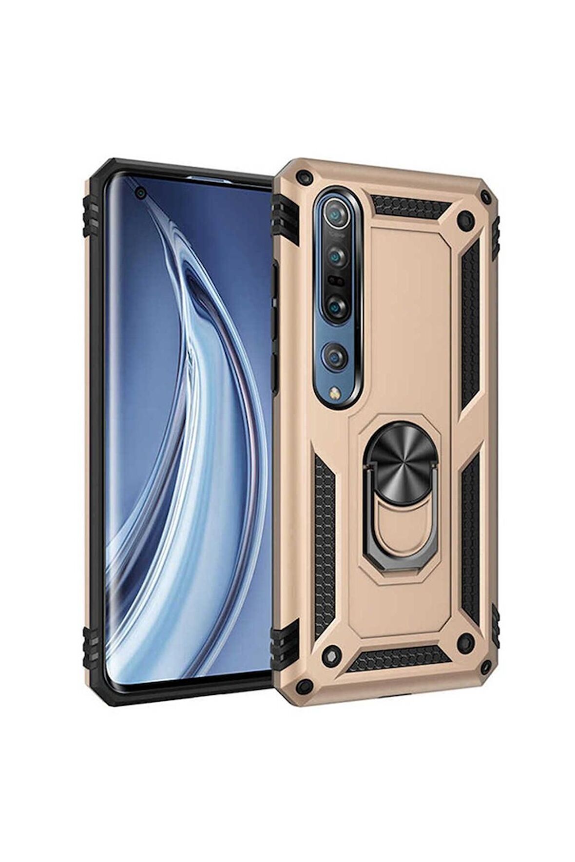 Xiaomi Mi 10 Uyumlu Kılıf Vega Kapak Gold