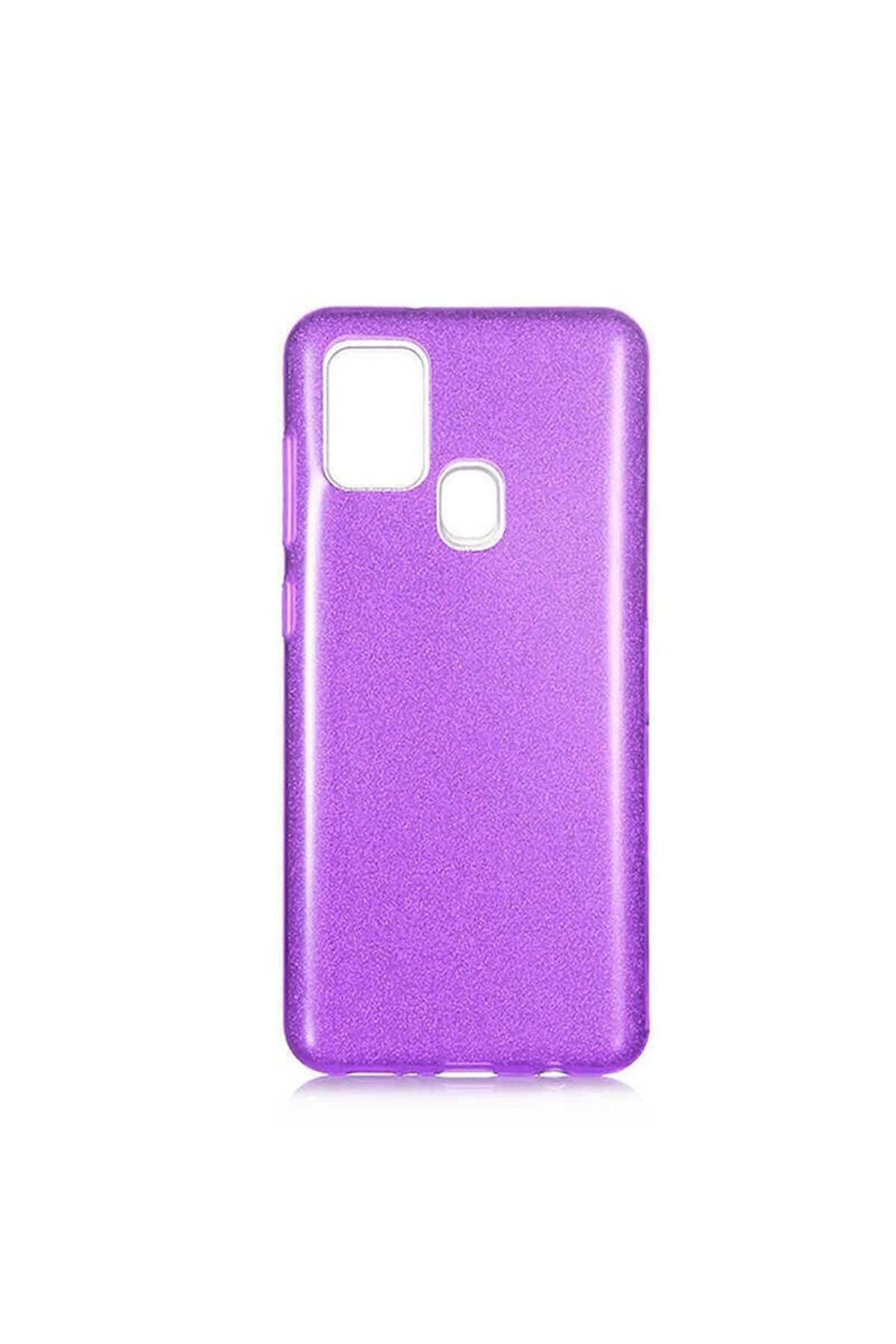 Samsung Galaxy A21S Uyumlu Kılıf Shining Silikon Mor