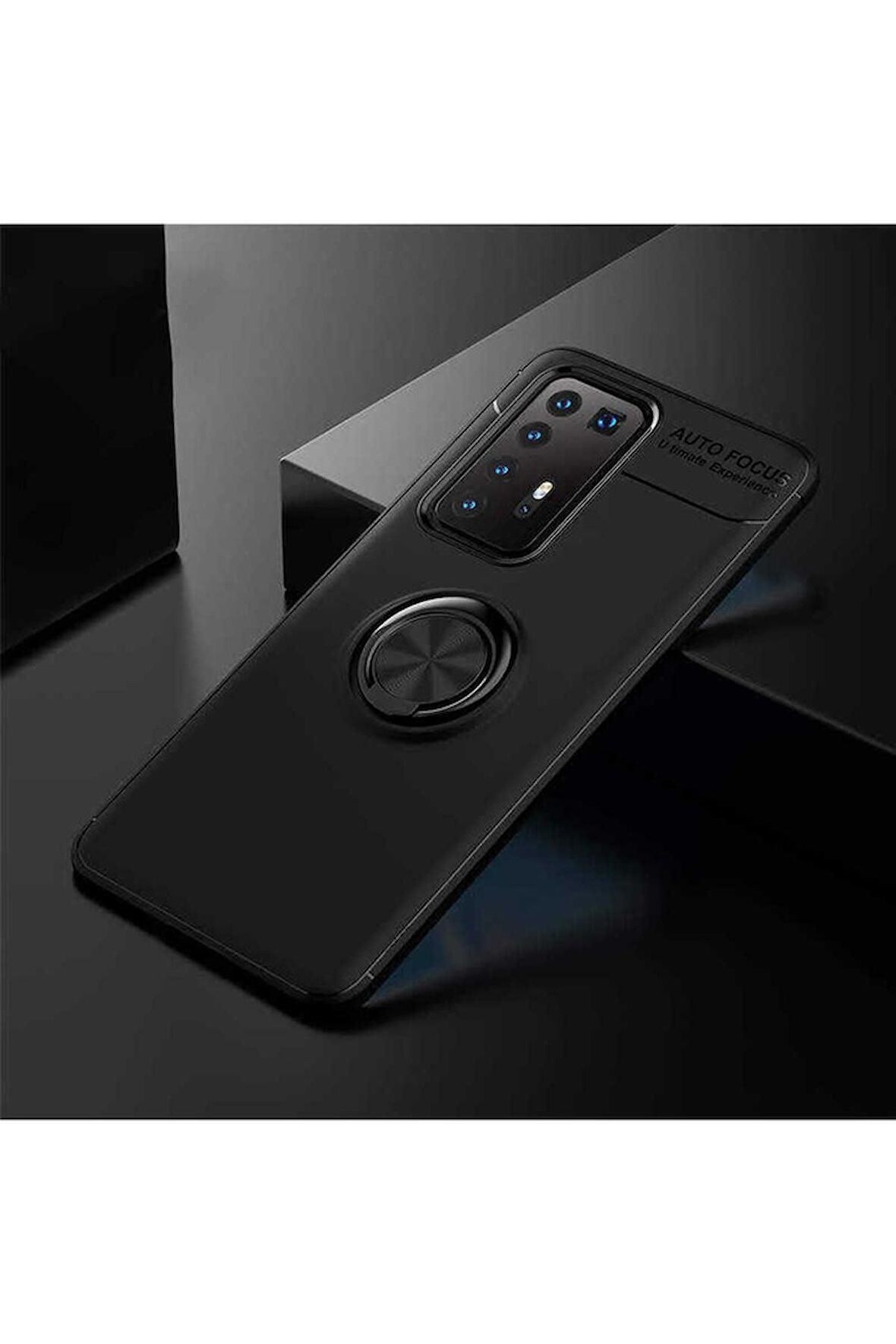 Huawei P40 Pro Uyumlu Kılıf Ravel Silikon Kapak Siyah