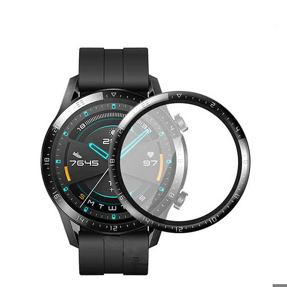 Huawei GT2 46 Mm Uyumlu Pmma Pet Saat Ekran Koruyucu