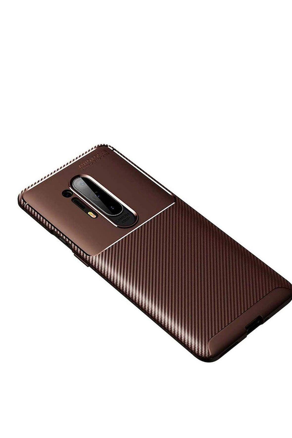 OnePlus 8 Pro Uyumlu Kılıf Negro Silikon Kapak Kahverengi