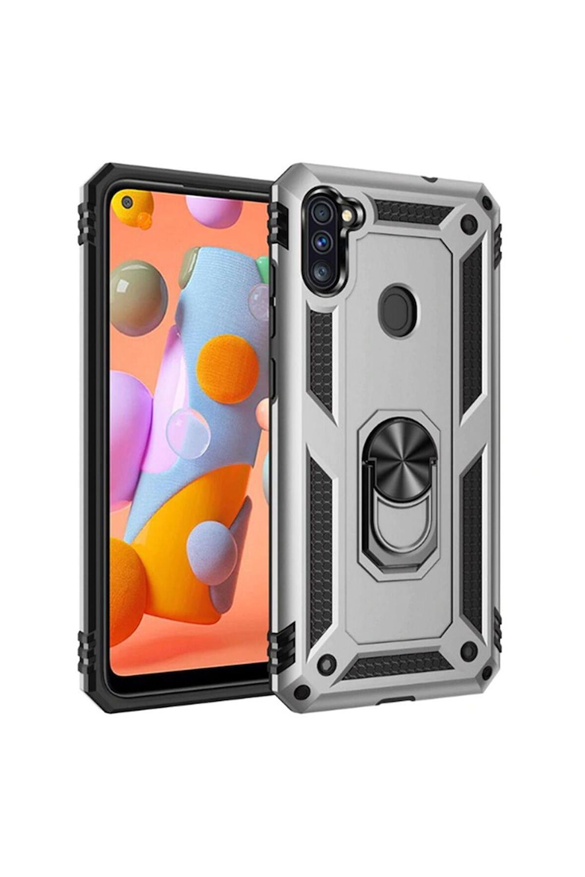 Samsung Galaxy A11 Uyumlu Kılıf Vega Kapak Gri