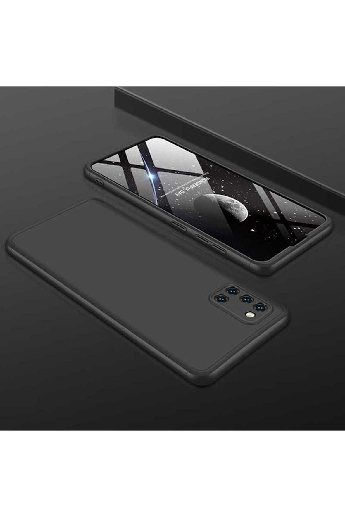 Samsung Galaxy A31 Uyumlu Kılıf Ays Kapak Siyah