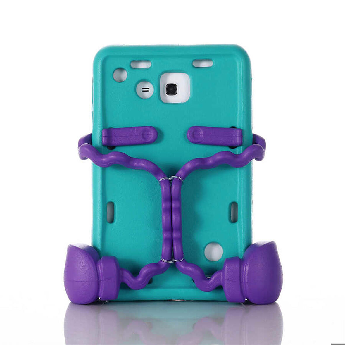 Samsung Galaxy Tab 3 Lite 7.0 T110 Uyumlu Çocuk Tablet Kılıfı Eva Boxer Standlı Kılıf Mavi