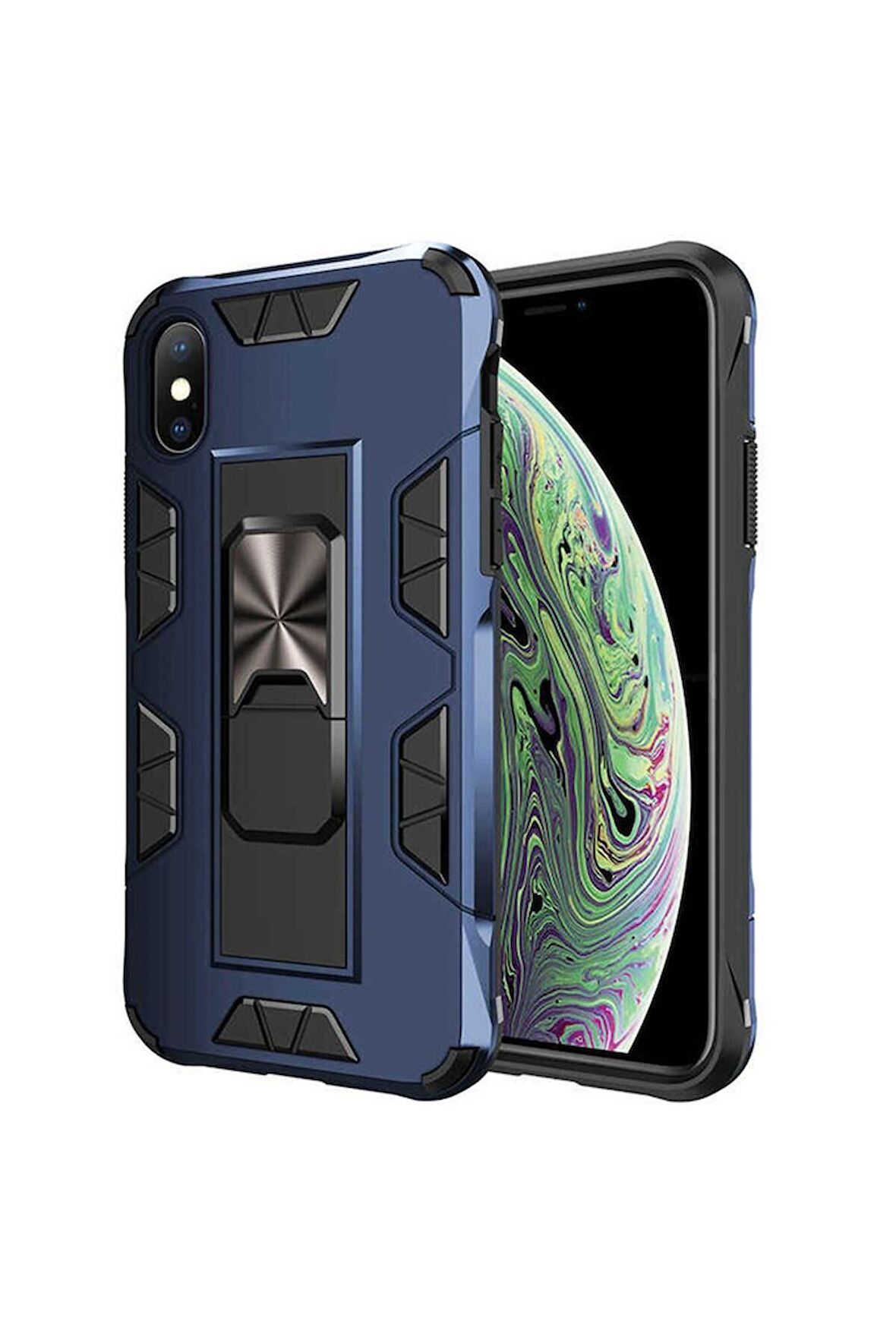 Apple iPhone XS Uyumlu Kılıf Volve Kapak Lacivert