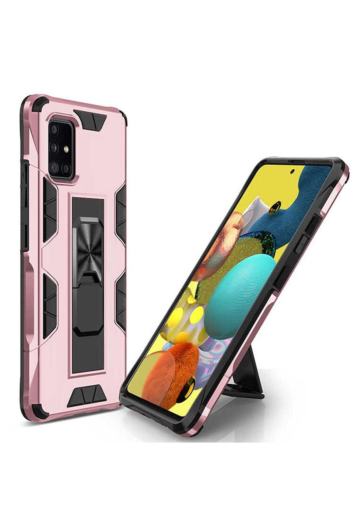 Samsung Galaxy A51 Uyumlu Kılıf Volve Kapak Rose Gold