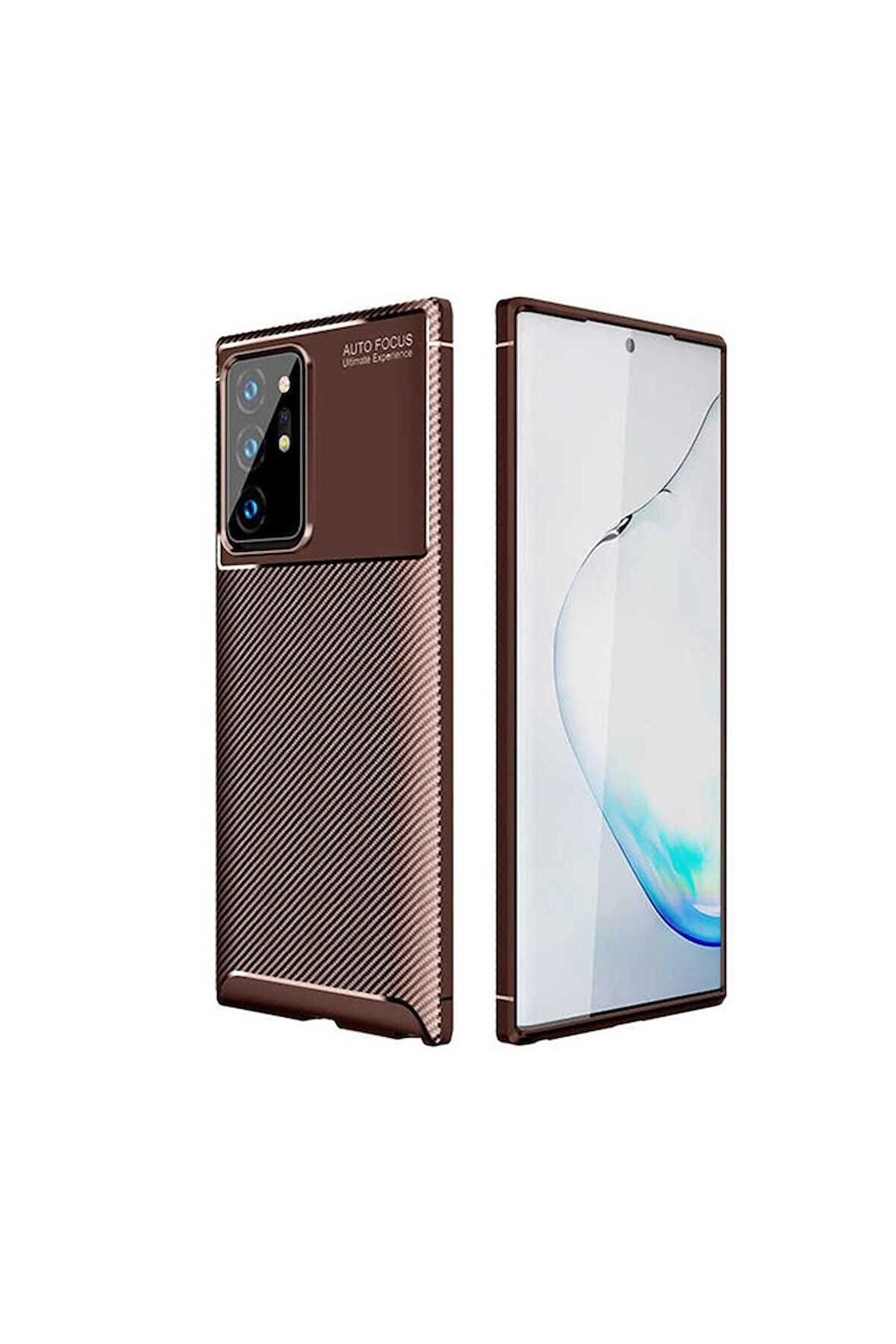 Samsung Galaxy Note 20 Ultra Uyumlu Kılıf Negro Silikon Kapak Kahverengi