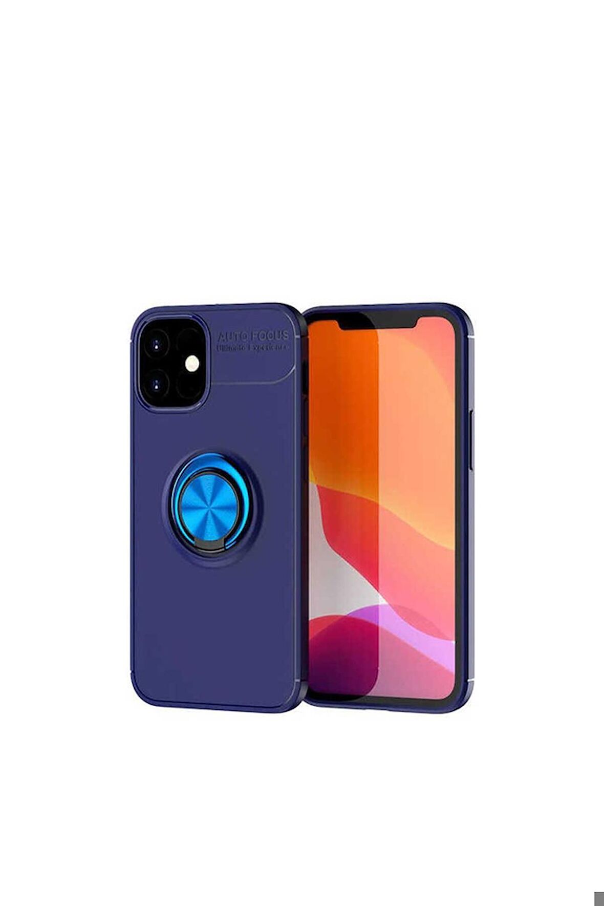 Apple iPhone 12 Uyumlu Kılıf Ravel Silikon Kapak Mavi