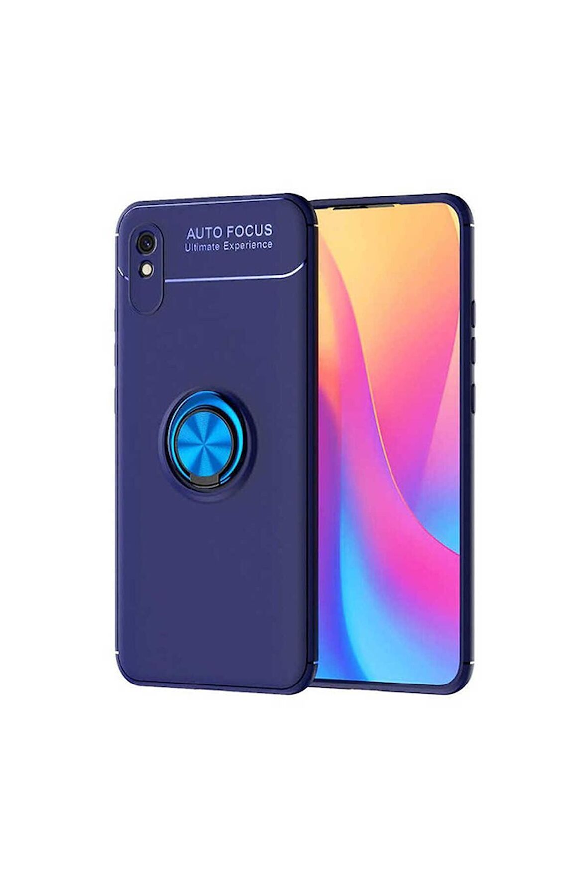 Xiaomi Redmi 9A Uyumlu Kılıf Ravel Silikon Kapak Mavi