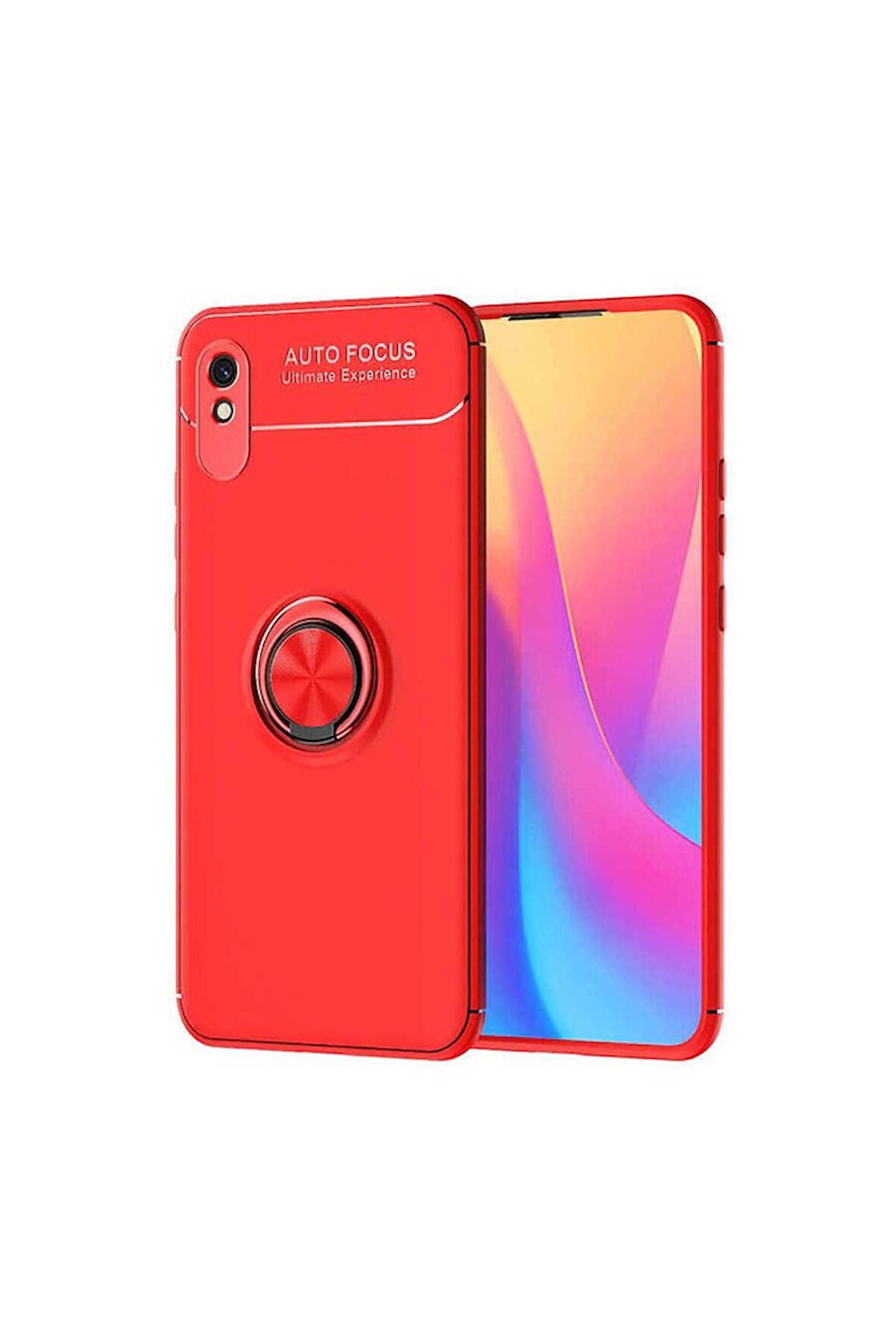Xiaomi Redmi 9A Uyumlu Kılıf Ravel Silikon Kapak Kırmızı