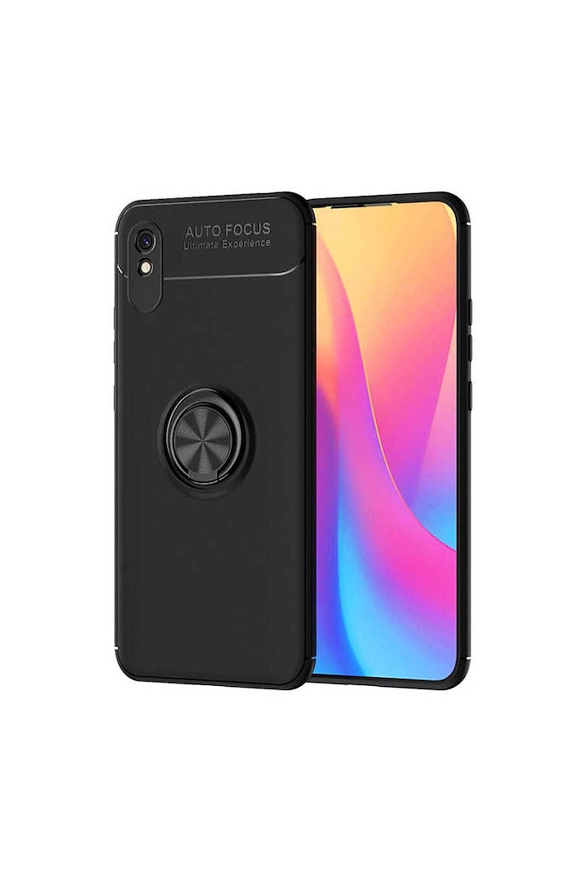 Xiaomi Redmi 9A Uyumlu Kılıf Ravel Silikon Kapak Siyah