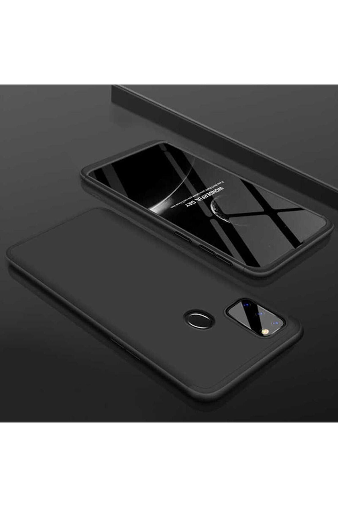 Samsung Galaxy M21 Uyumlu Kılıf Ays Kapak Siyah