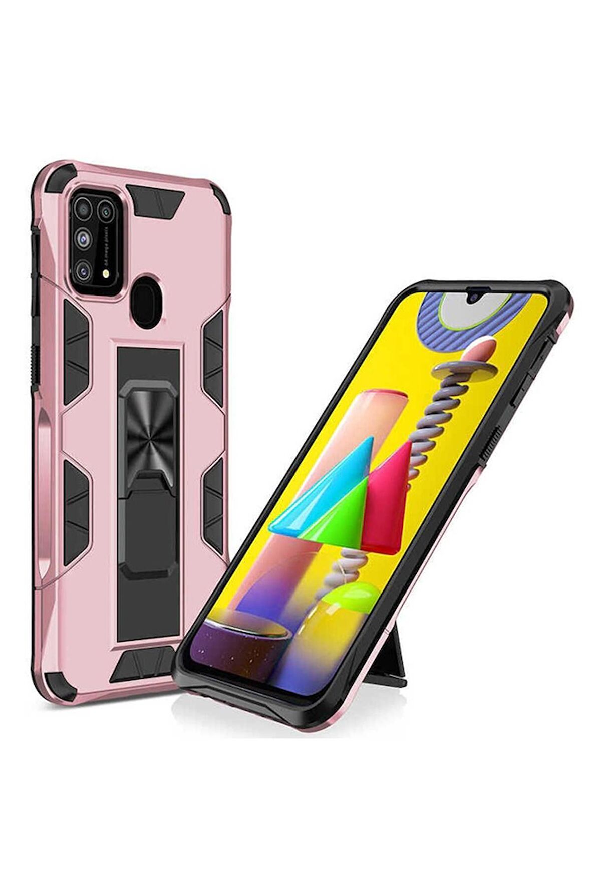 Samsung Galaxy M31 Uyumlu Kılıf Volve Kapak Rose Gold