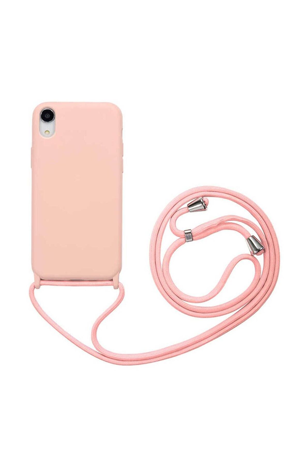 Apple iPhone XR Uyumlu Kılıf Ropi Kapak Pembe Açık
