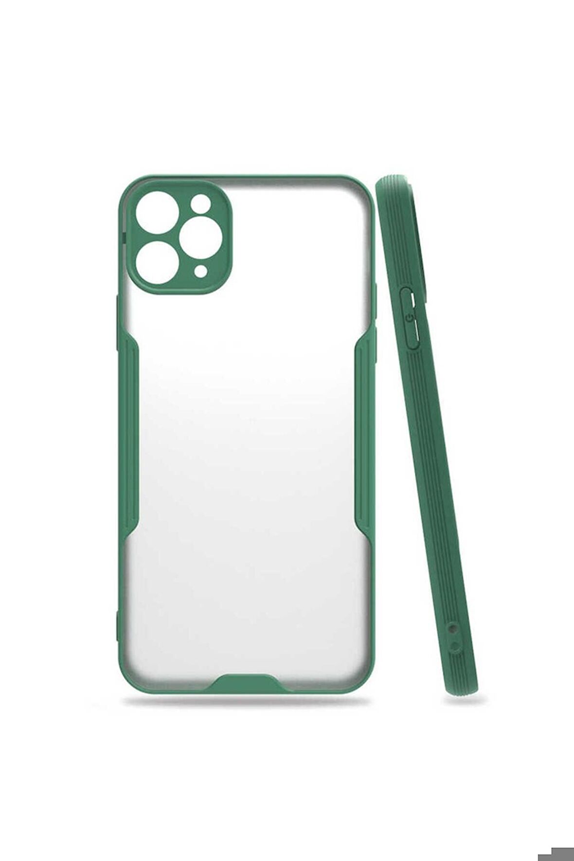 Apple iPhone 11 Pro Max Uyumlu Kılıf Parfe Kapak Koyu Yeşil