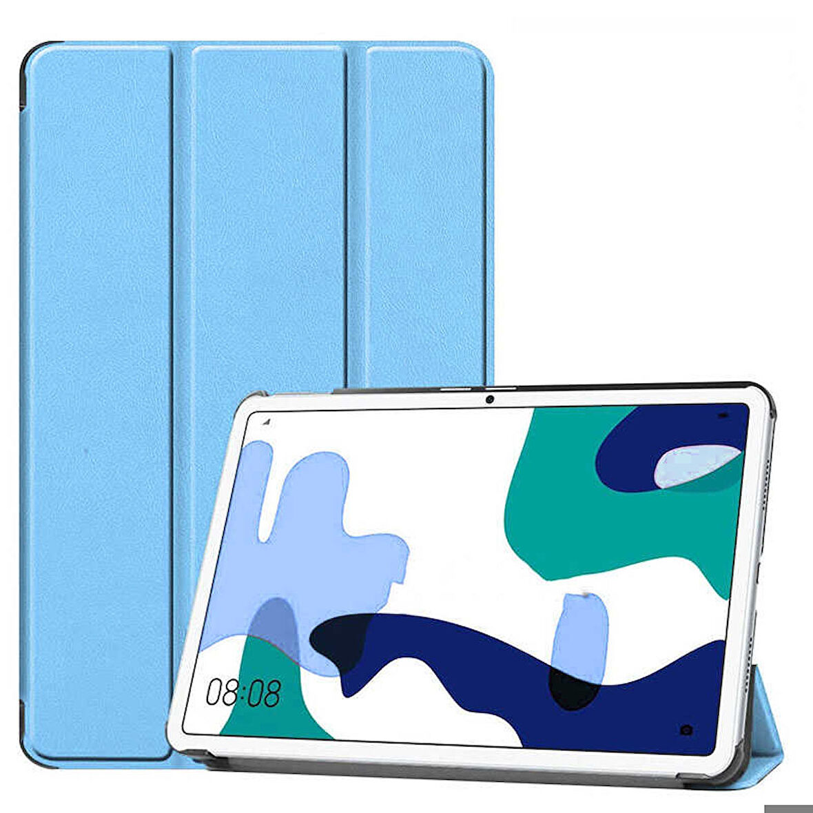 Huawei MatePad 10.4 Uyumlu Tablet Kılıfı Smart Cover Standlı Akıllı Kılıf Mavi