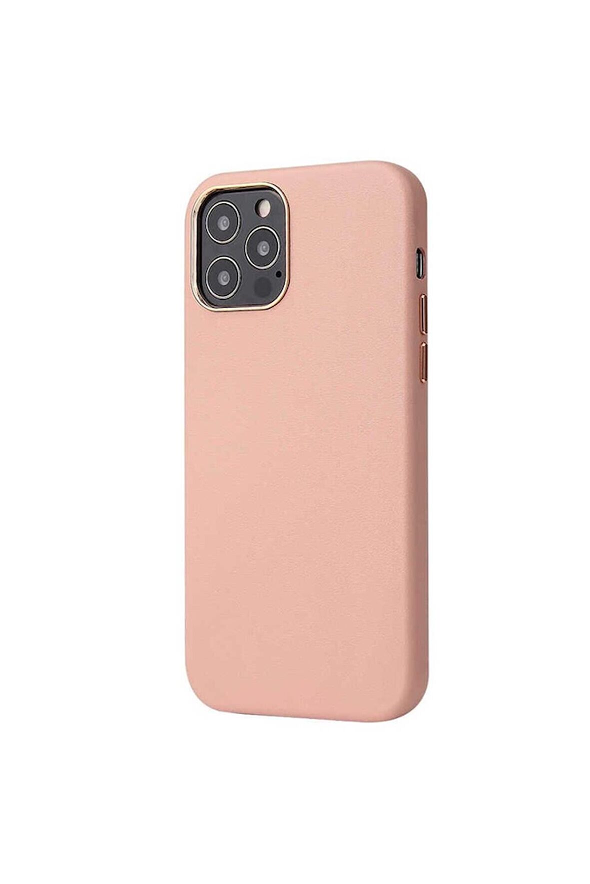 Apple iPhone 12 Pro Uyumlu Kılıf Eyzi Kapak Pembe