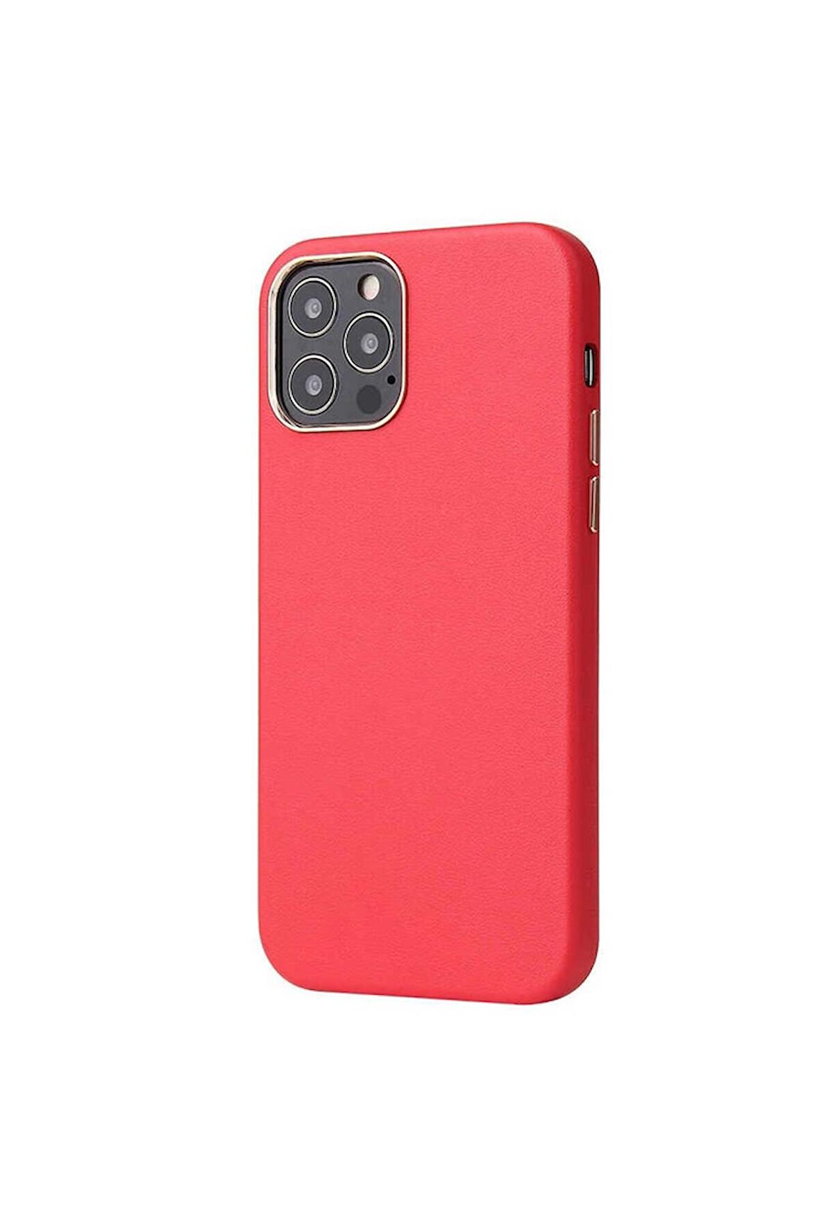 Apple iPhone 12 Pro Uyumlu Kılıf Eyzi Kapak Kırmızı