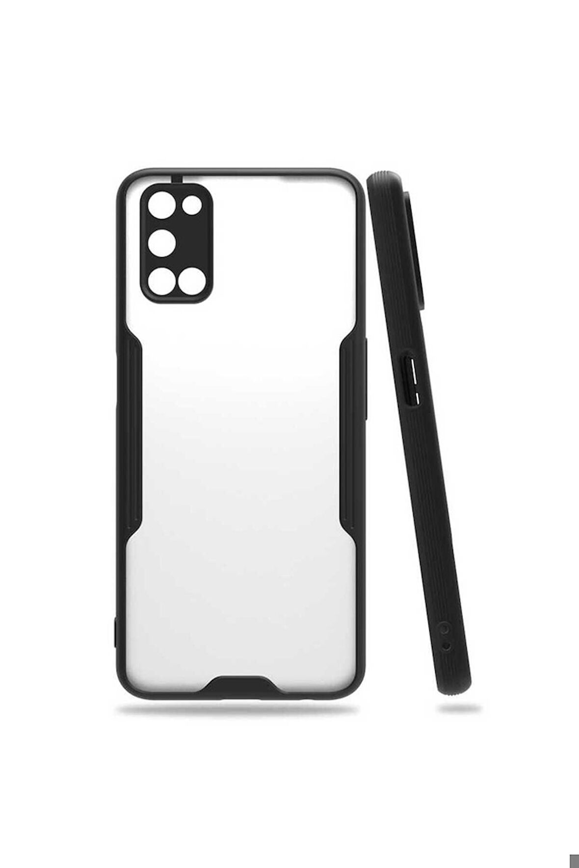 Oppo A72 Uyumlu Kılıf Parfe Kapak Siyah