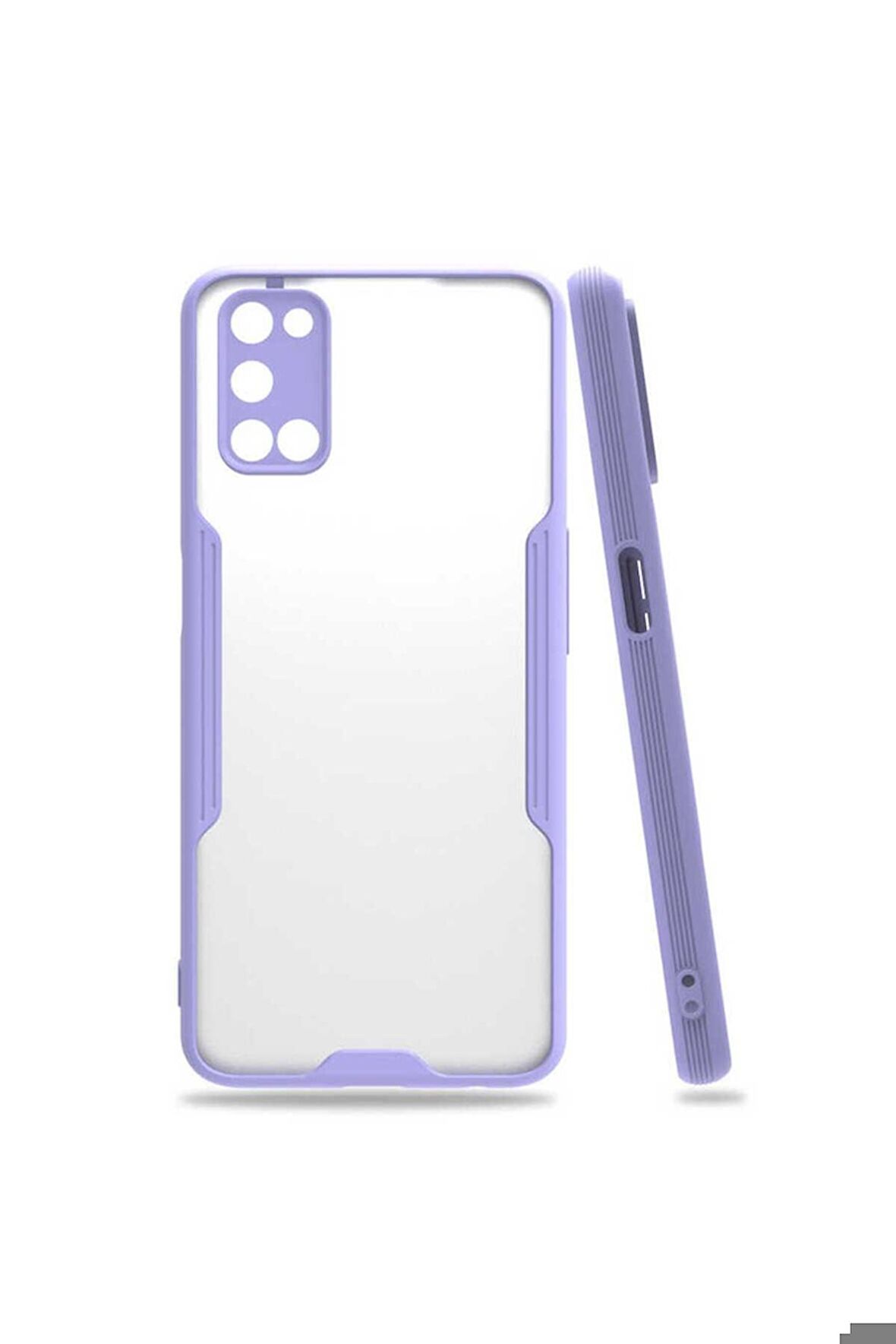 Oppo A92 Uyumlu Kılıf Parfe Kapak Mor