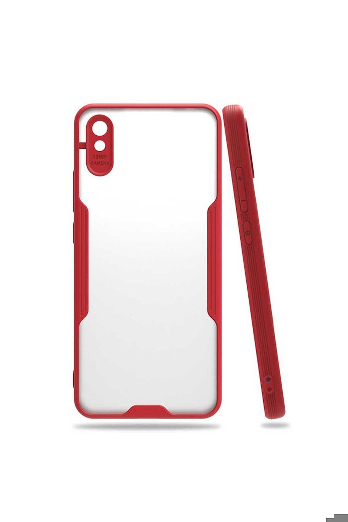 Xiaomi Redmi 9A Uyumlu Kılıf Parfe Kapak Kırmızı