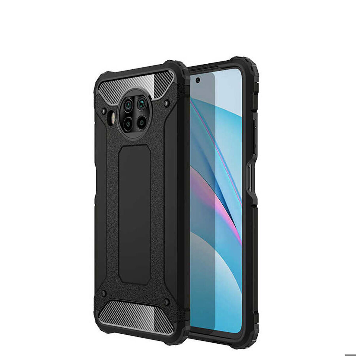 Xiaomi Redmi Note 9 Pro 5G Uyumlu Kılıf Crash Silikon Kapak Siyah