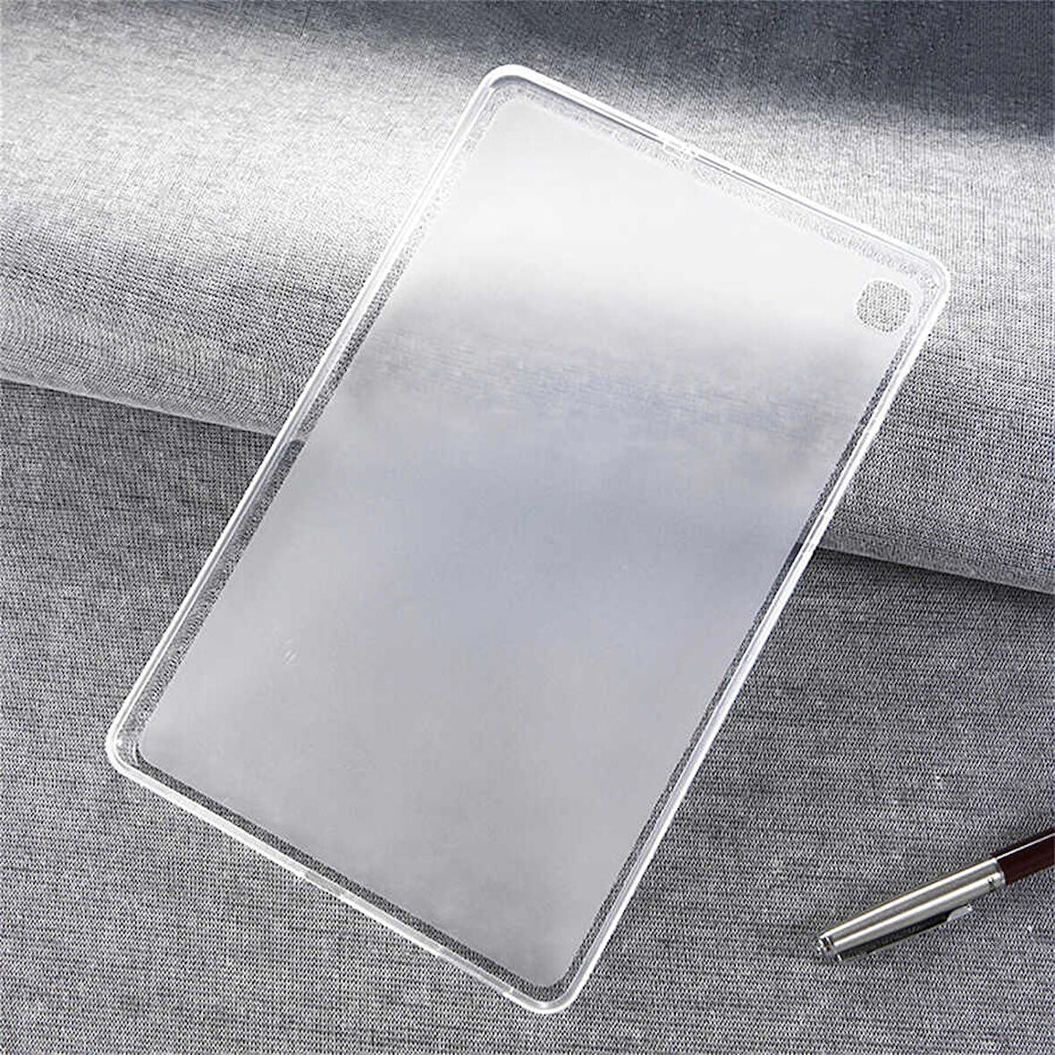 Samsung Galaxy Tab A7 10.4 T500 2020 Uyumlu Tablet Kılıfı Şeffaf Süper Silikon Kapak Renksiz