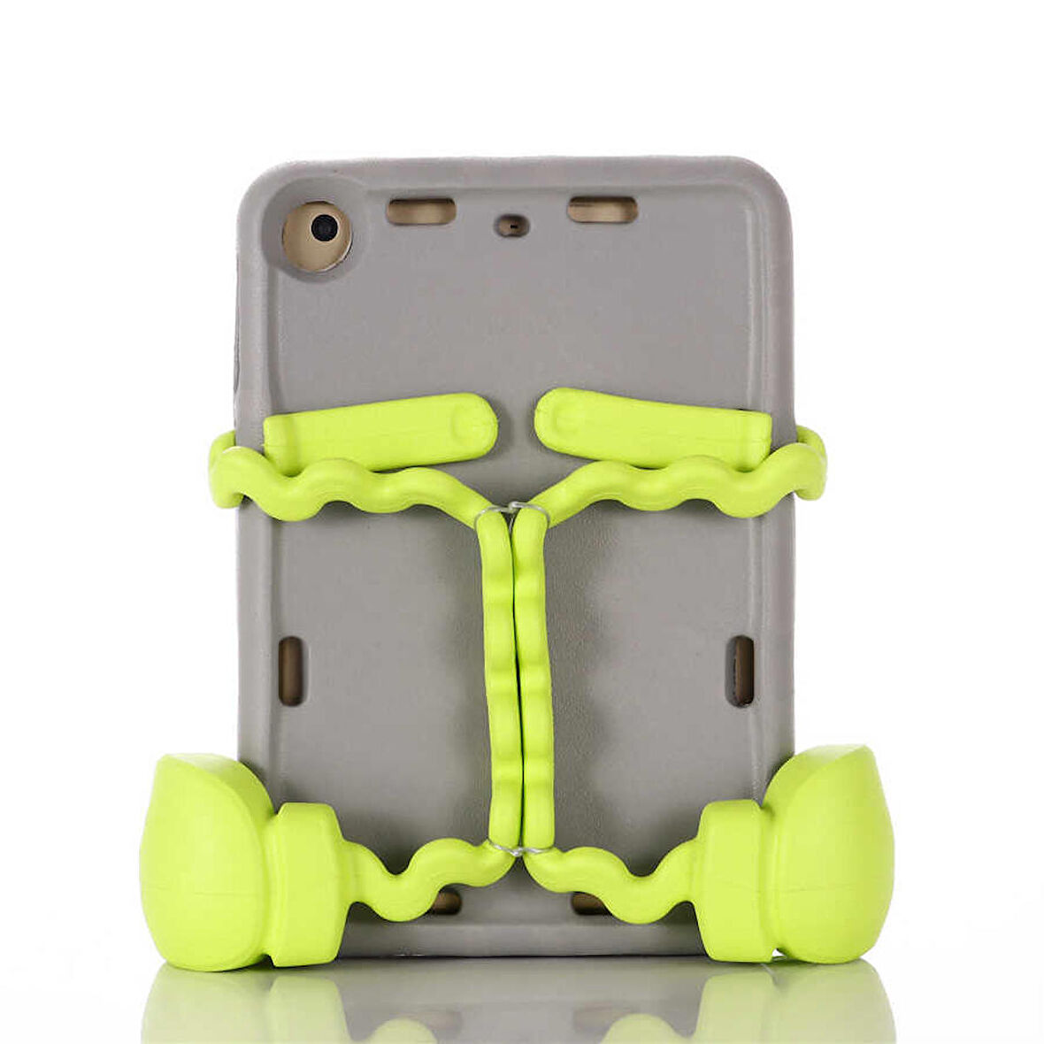 Apple iPad Mini 5 Uyumlu Çocuk Tablet Kılıfı Eva Boxer Standlı Kılıf Gri