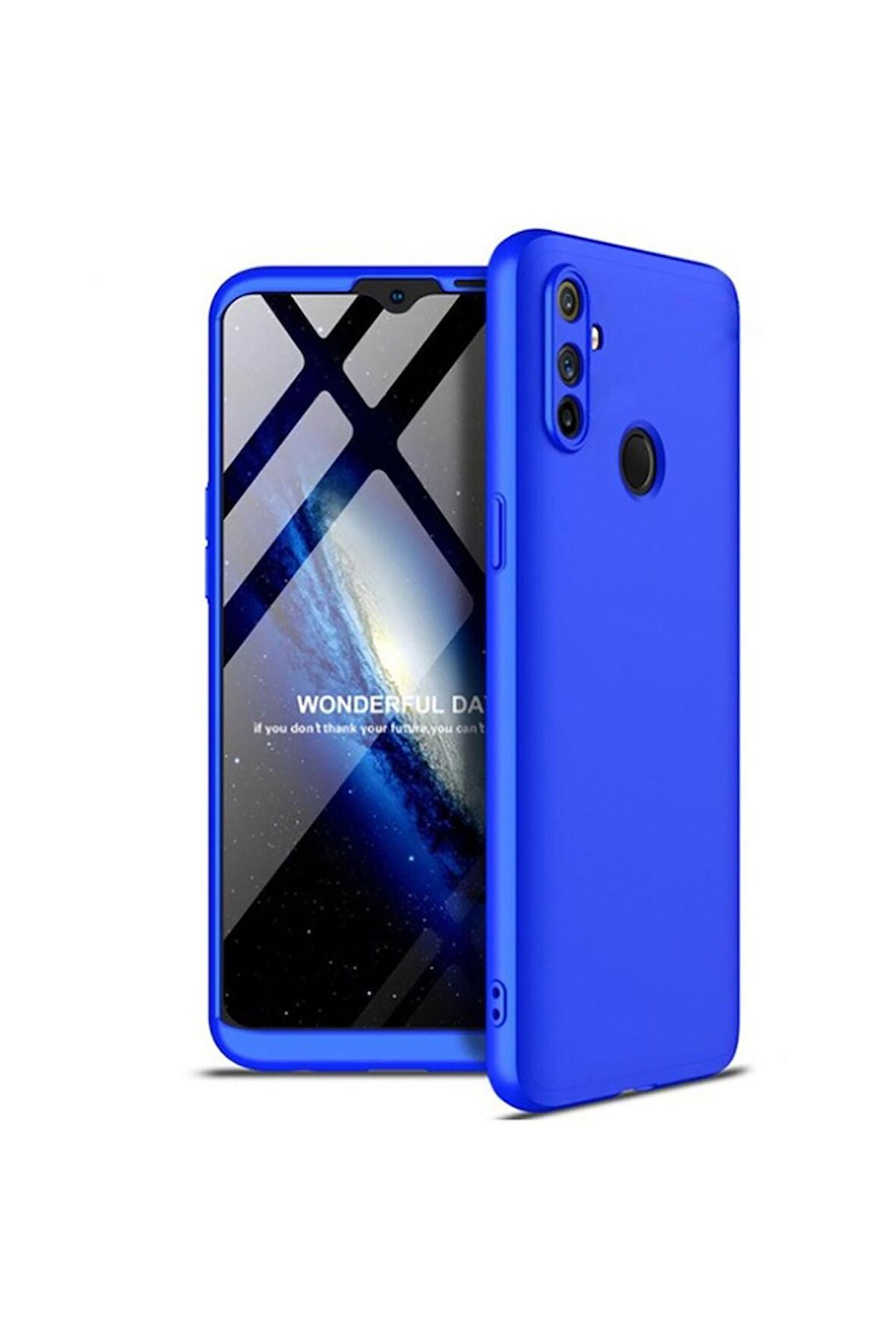 Realme 6İ Uyumlu Kılıf Ays Kapak Mavi