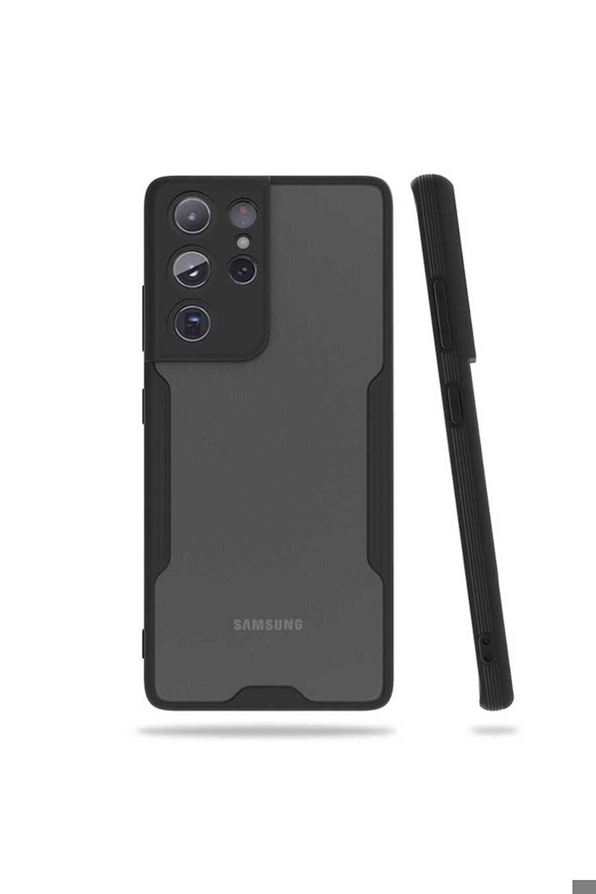 Samsung Galaxy S21 Ultra Uyumlu Kılıf Parfe Kapak Siyah