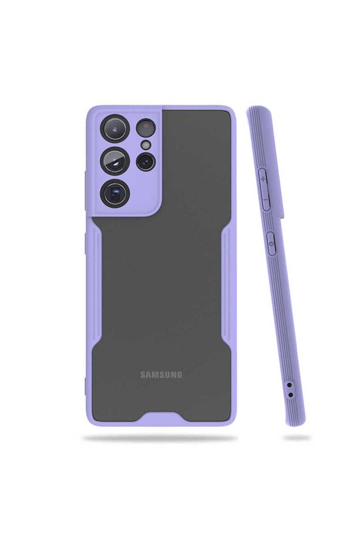 Samsung Galaxy S21 Ultra Uyumlu Kılıf Parfe Kapak Mor