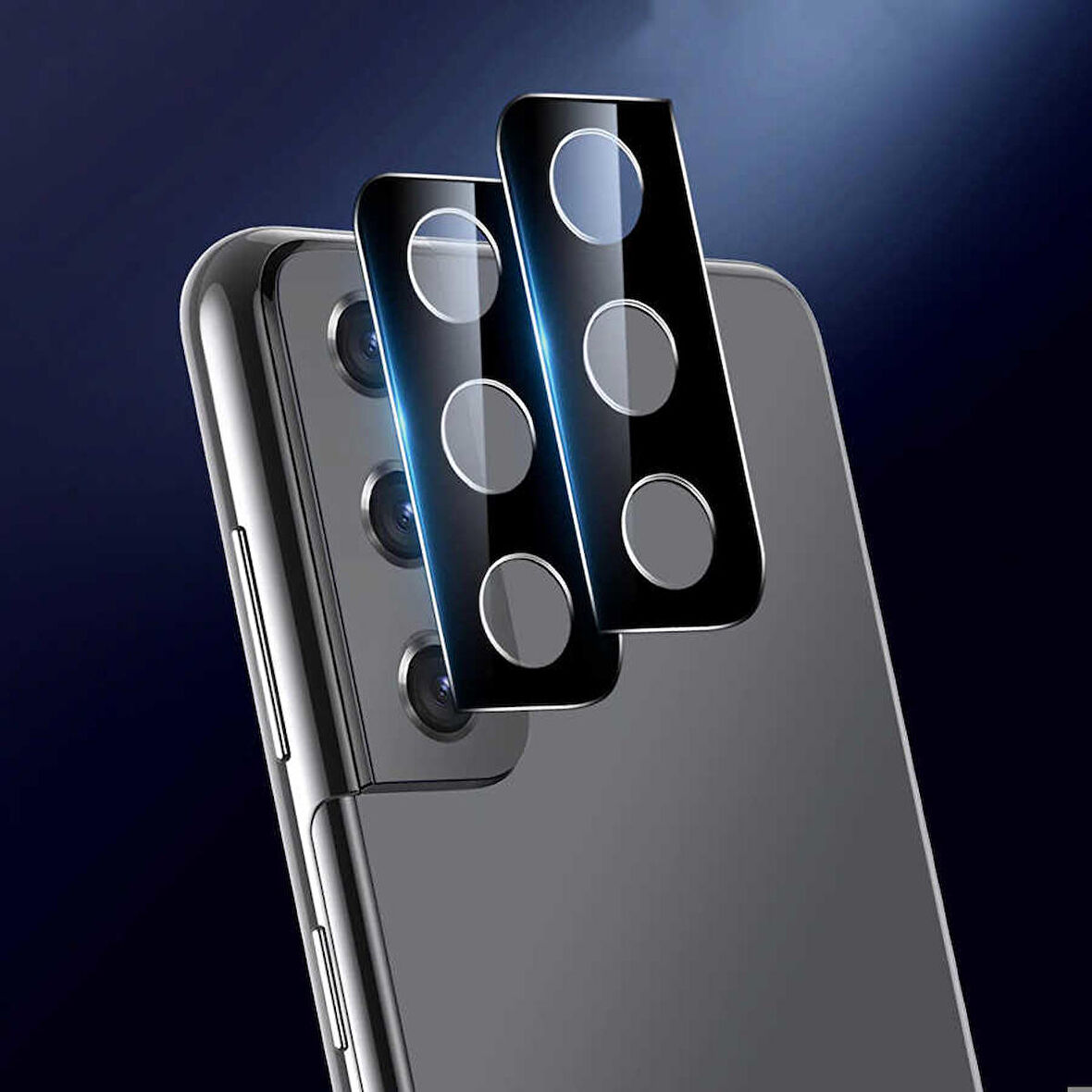 Samsung Galaxy S21 Ultra Uyumlu Kamera Lens Koruyucu Cam Filmi