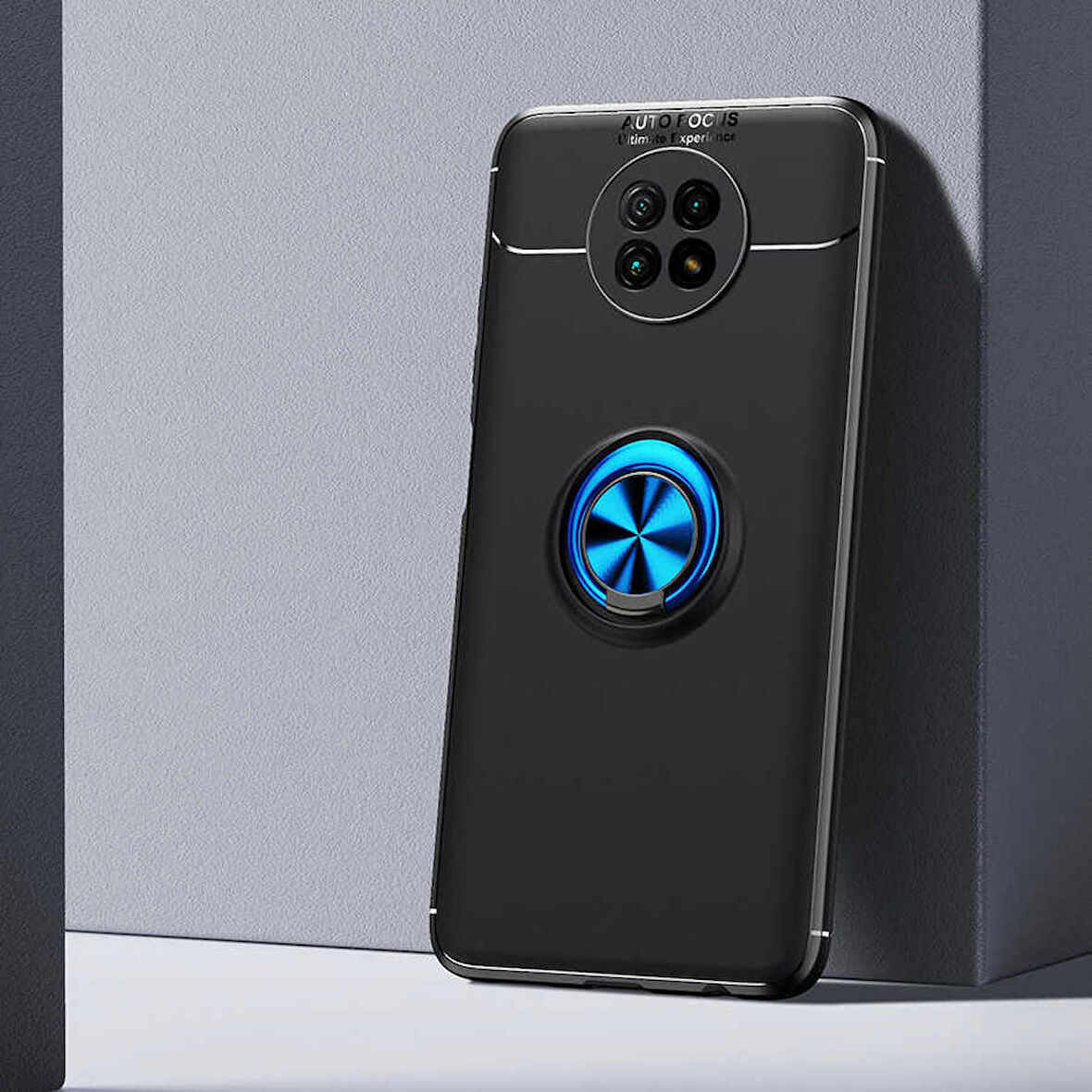 Xiaomi Redmi Note 9T Uyumlu Kılıf Ravel Silikon Kapak Siyah-Mavi