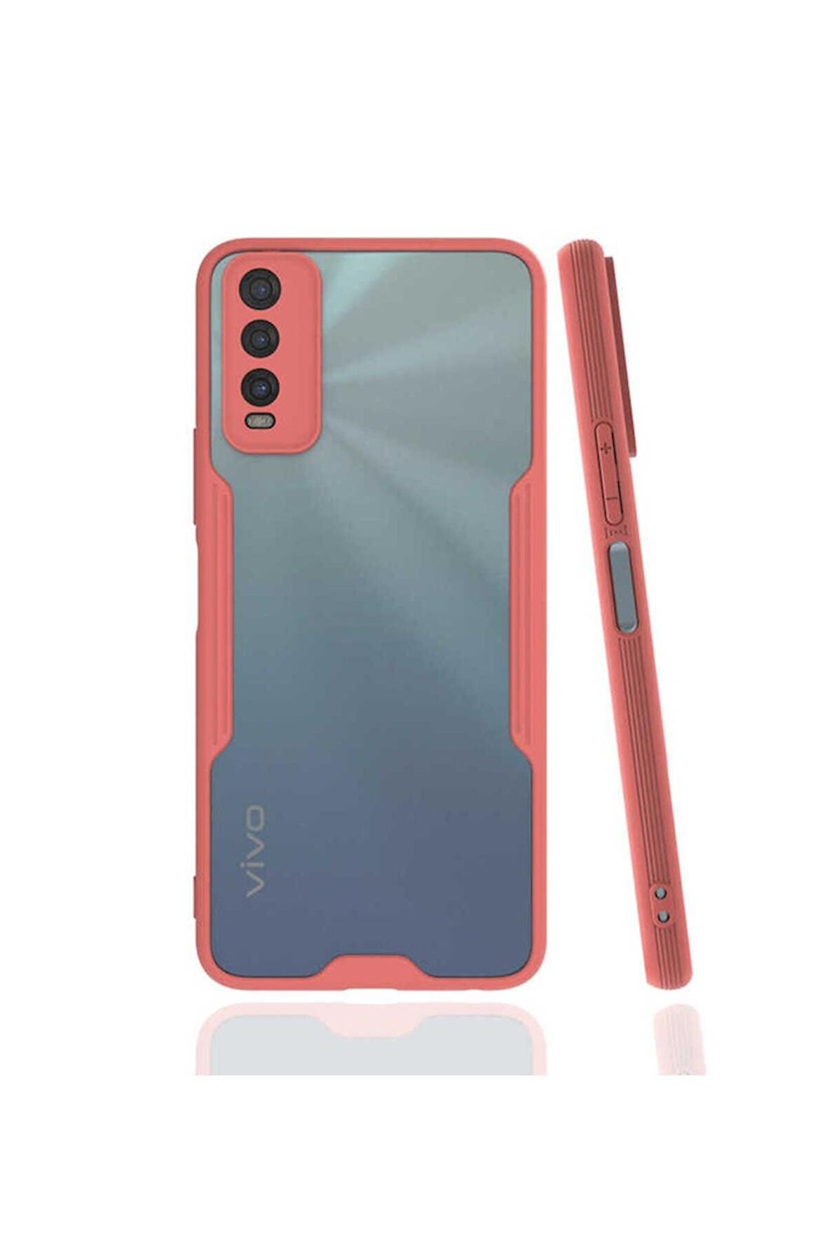 Vivo Y20S Uyumlu Kılıf Parfe Kapak Pembe