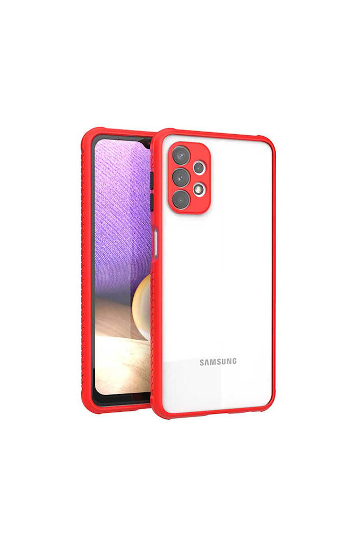 Samsung Galaxy A32 4G Uyumlu Kılıf Kaff Kapak Kırmızı