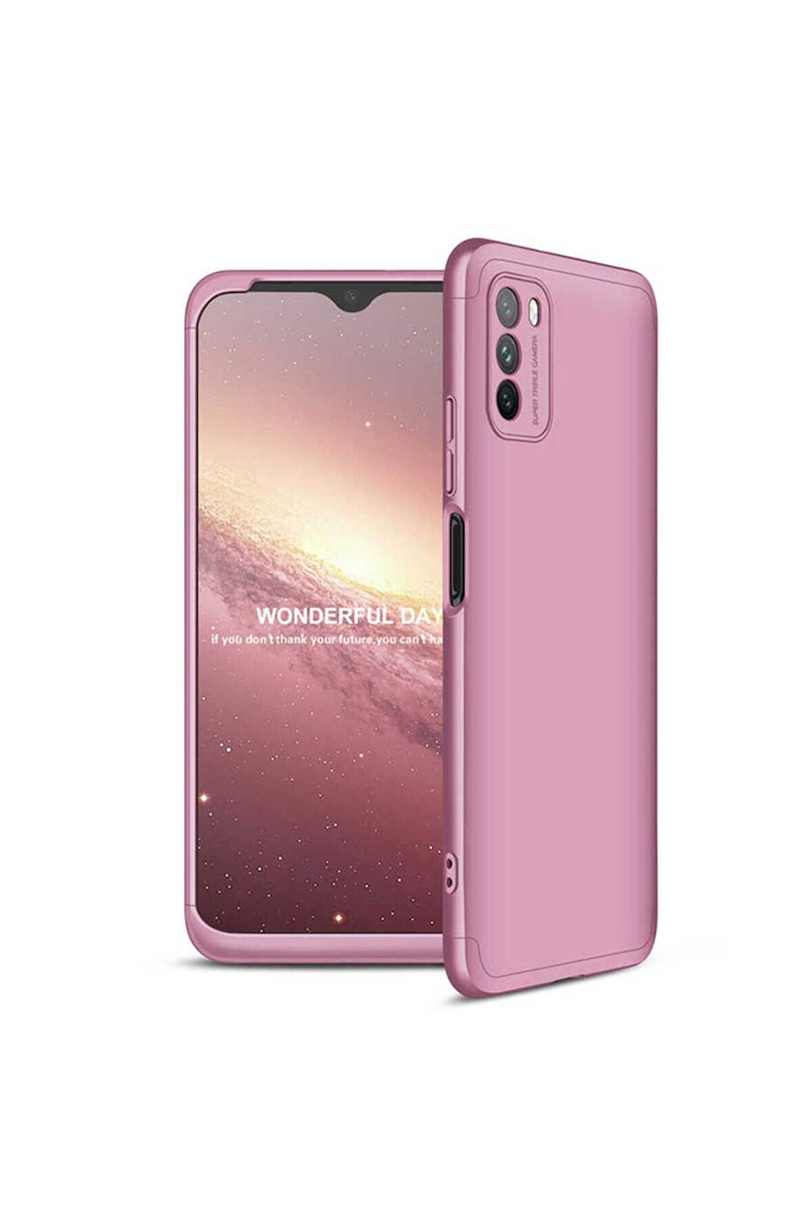 Xiaomi Poco M3 Uyumlu Kılıf Ays Kapak Rose Gold